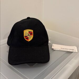 NWT Black Porsche Cap